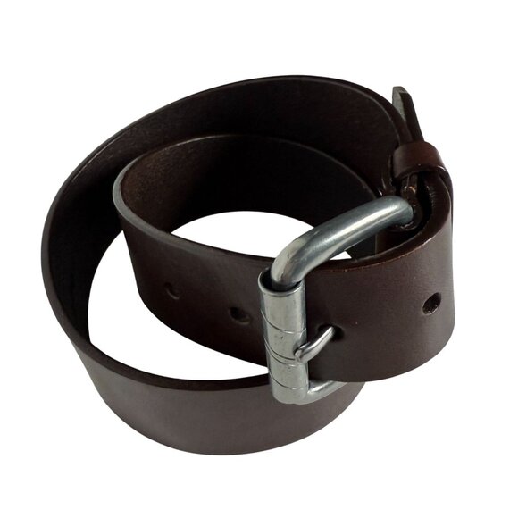 DKNY Jeans Genuine Leather Belt Women\'s Small Minimalist Utility Classic Brown main image 9
